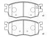 тормозная кладка Brake Pad Set:58101-1GA00